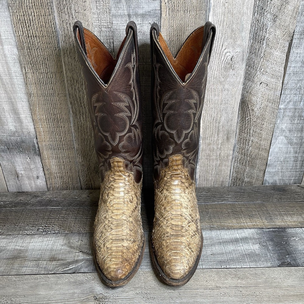 Mens Dan Post Vintage Exotic Python Snake Leather… - image 7